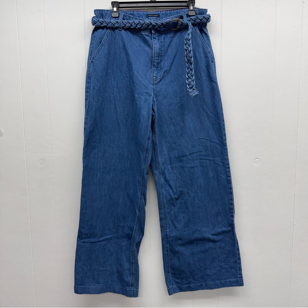 Tommy Hilfiger High Rise Belted Wide Leg Jean